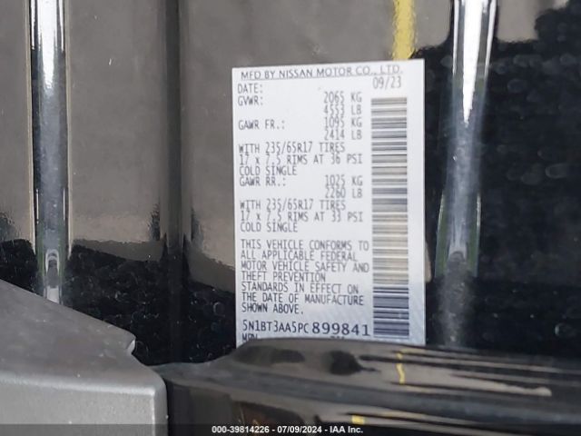 5N1BT3AA5PC899841 Nissan Rogue S Fwd