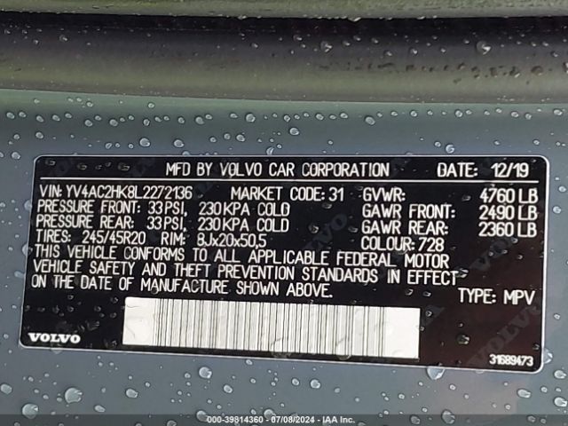 YV4AC2HK8L2272136 Volvo Xc40 T4 Momentum