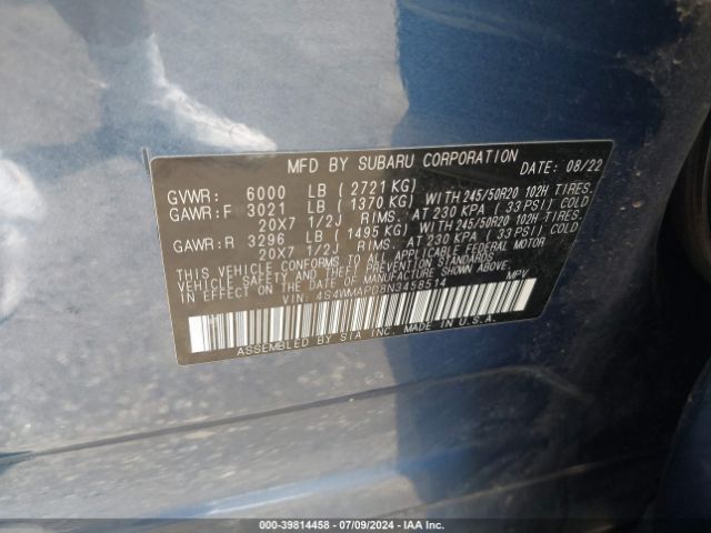 4S4WMAPD8N3458514 Subaru Ascent Limited