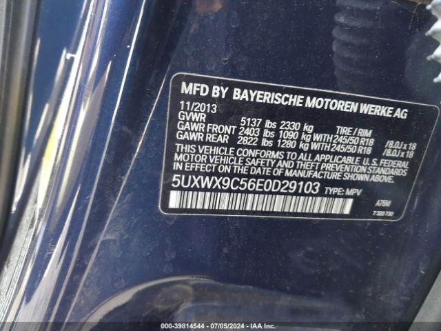 5UXWX9C56E0D29103 BMW X3 Xdrive28i