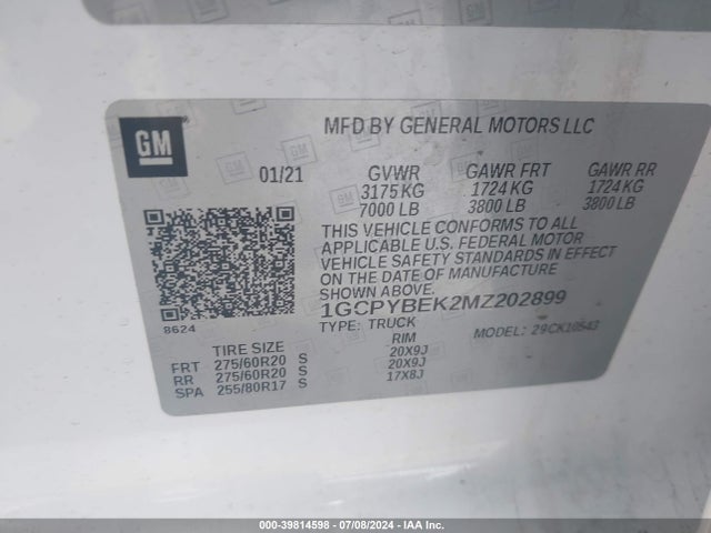 Chevrolet Silverado 1500 Custom 2021 1GCPYBEK2MZ202899 Image 9