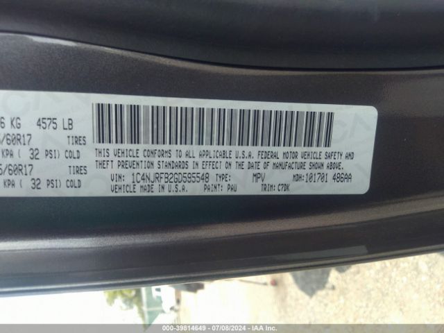 1C4NJRFB2GD595548 Jeep Patriot Latitude