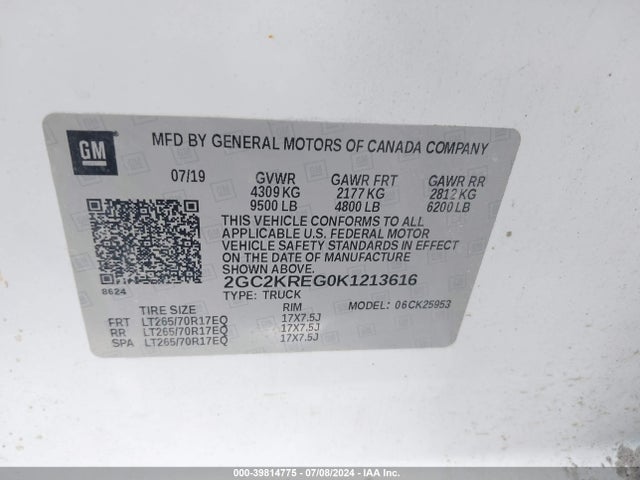 Chevrolet Silverado 2500hd Wt 2019 2GC2KREG0K1213616 Image 9