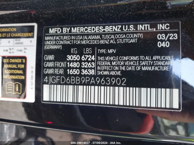 4JGFD6BB9PA963902 Mercedes-Benz Amg Gle 53 Coupe 4matic