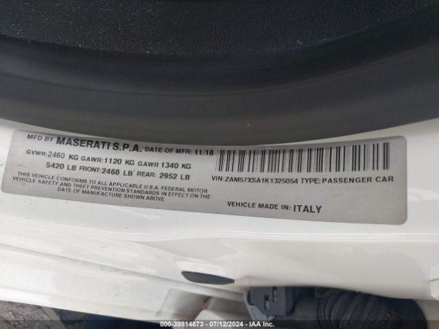 ZAM57XSA1K1325054 Maserati Ghibli