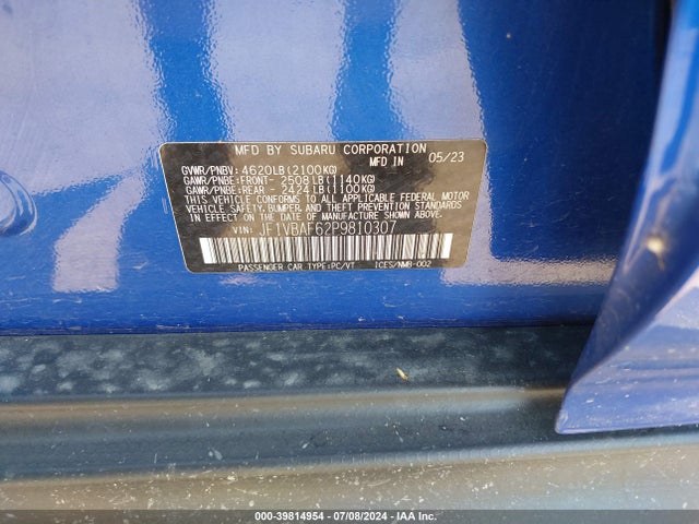 Subaru Wrx Premium 2023 JF1VBAF62P9810307 Image 9