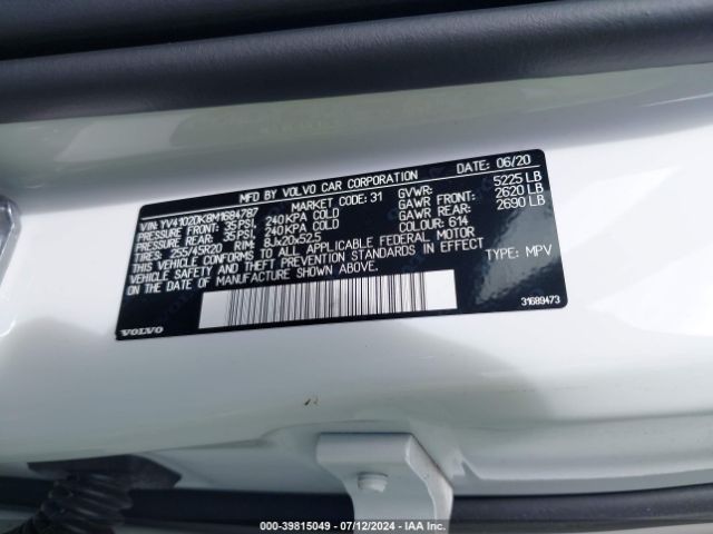 YV4102DK8M1684787 Volvo Xc60 T5 Momentum