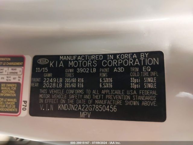 KNDJN2A22G7850456 KIA Soul