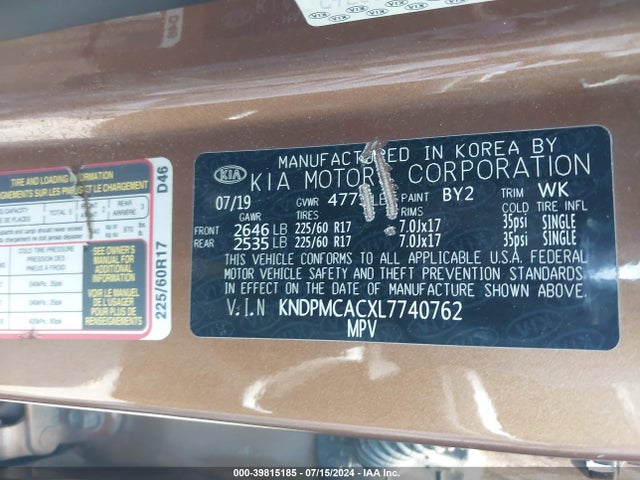 KIA Sportage Lx 2020 KNDPMCACXL7740762 Image 9