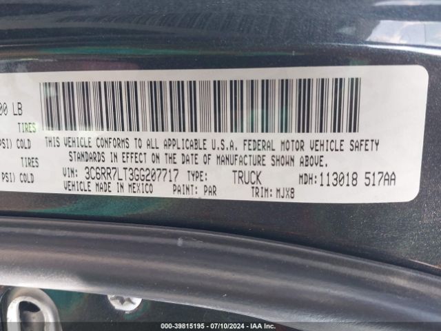 3C6RR7LT3GG207717 RAM 1500 Big Horn