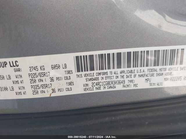 2C4RC1CG8ER303649 Chrysler Town & Country Touring-l