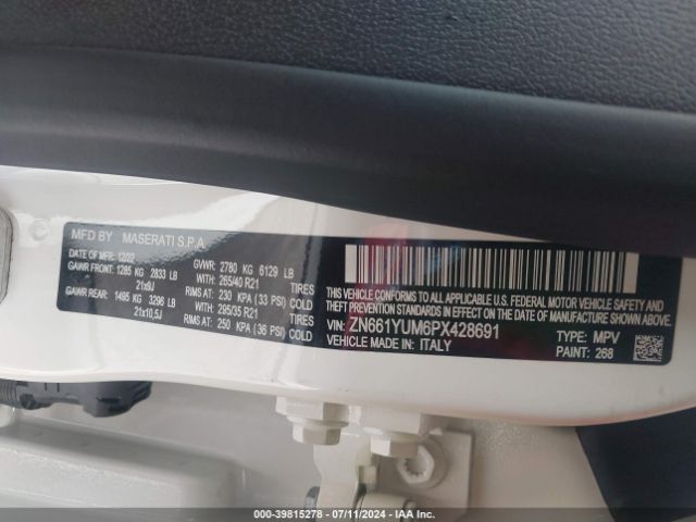 ZN661YUM6PX428691 Maserati Levante Modena