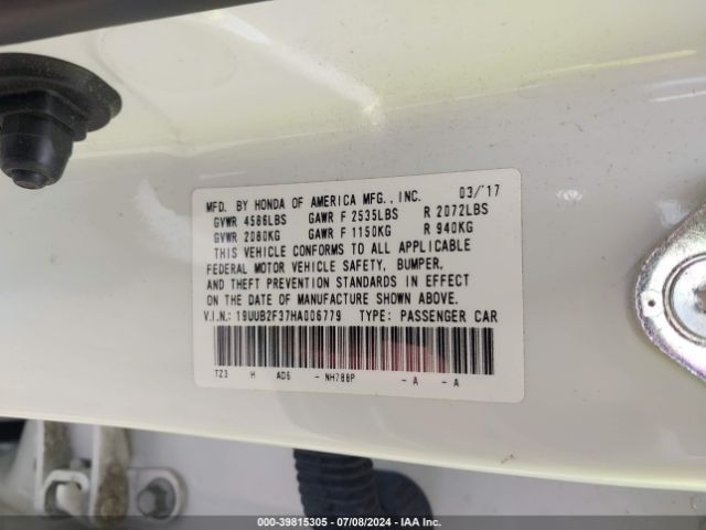 19UUB2F37HA006779 Acura Tlx V6
