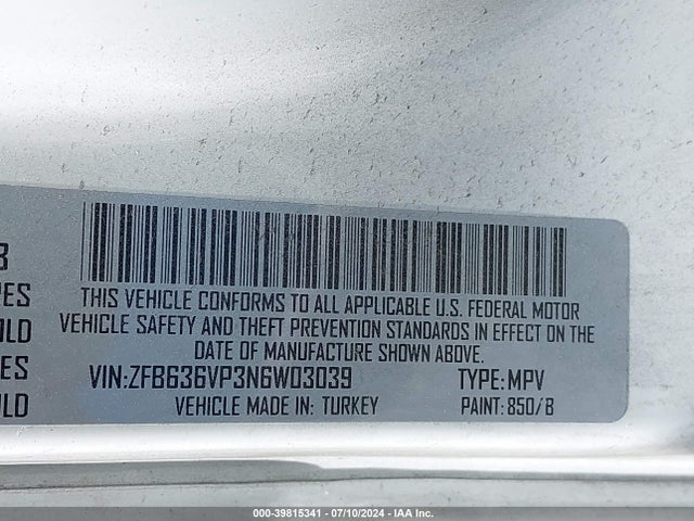 ZFB636VP3N6W03039 RAM Promaster City Cargo Van