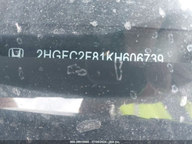 2HGFC2F81KH606739 Honda Civic Sport