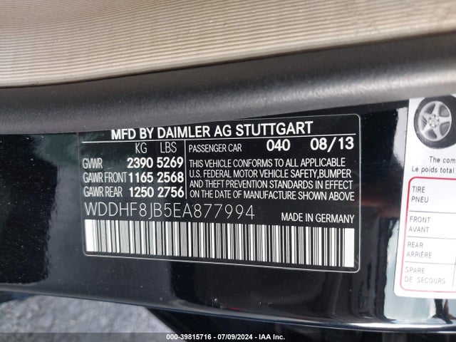 WDDHF8JB5EA877994 Mercedes-Benz E 350 4matic