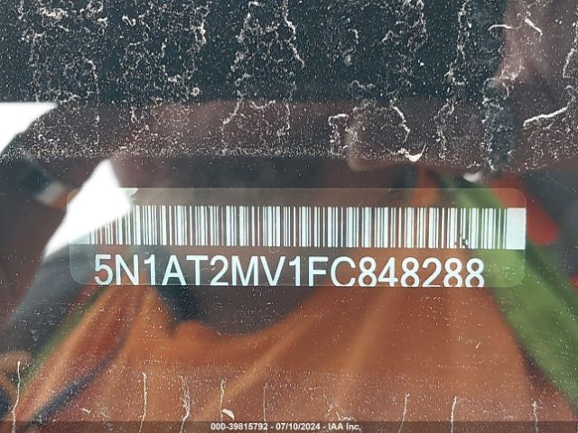 5N1AT2MV1FC848288 Nissan Rogue S/sl/sv