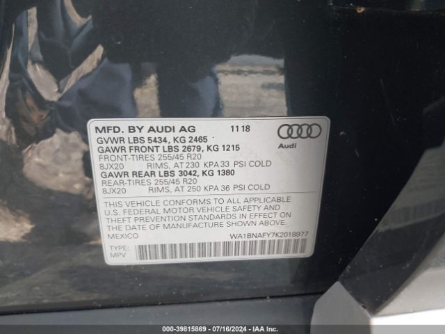WA1BNAFY7K2018977 Audi Q5 45 Premium