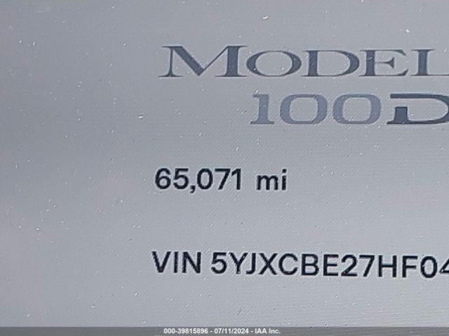 5YJXCBE27HF046028 Tesla Model X 100d/75d/90d