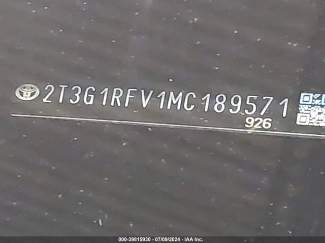 Toyota RAV4 LE 2021 2T3G1RFV1MC189571 Image 9