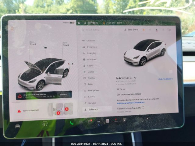 5YJYGDEE7LF009603 Tesla Model Y Long Range Dual Motor All-wheel Drive