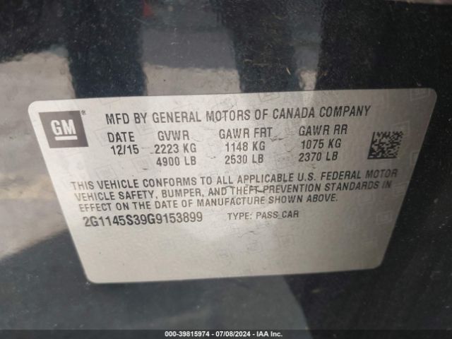 2G1145S39G9153899 Chevrolet IMPALA 2LZ