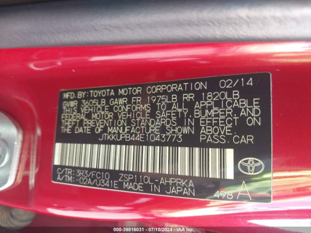 JTKKUPB44E1043773 Scion XD