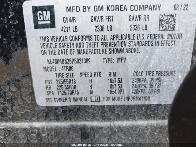KL4MMBS26PB031309 Buick Encore Gx Preferred Fwd