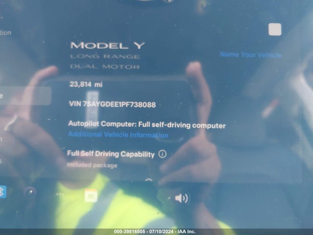 2023 TESLA MODEL Y 7SAYGDEE1PF738088 Photo 6