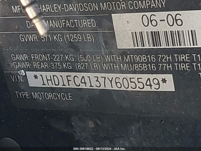 2007 HARLEY-DAVIDSON FLHTCUI 1HD1FC4137Y605549 Photo 9