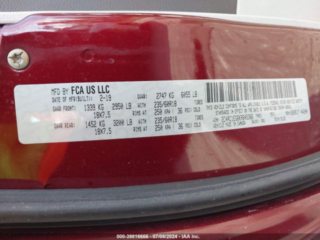 2C4RC1EG6KR645366 Chrysler Pacifica Touring L Plus