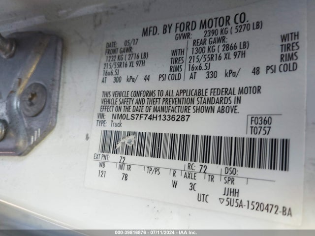 Ford Transit Connect Xlt 2017 NM0LS7F74H1336287 Image 9