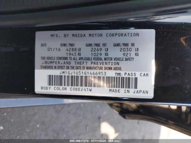 JM1GJ1U51G1466953 Mazda Mazda6 I Sport
