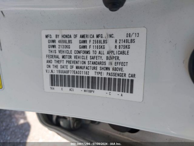 19UUA8F77EA001182 Acura Tl 3.5