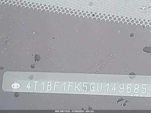 Toyota CAMRY SE 2016 4T1BF1FK5GU149685 Image 18