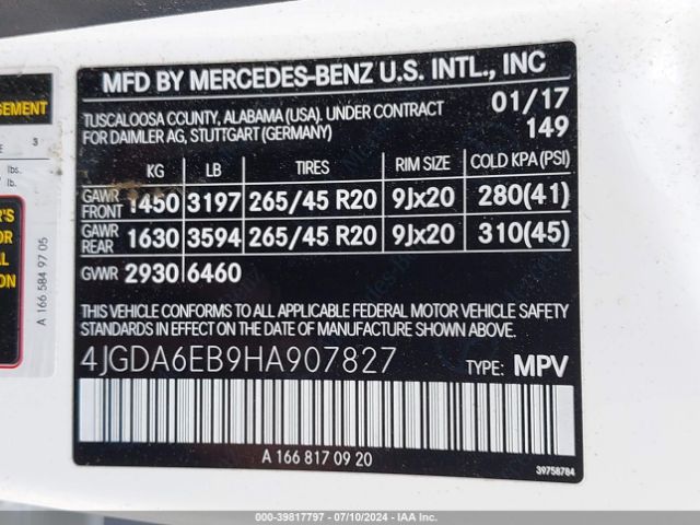 2017 MERCEDES-BENZ AMG GLE 43 4JGDA6EB9HA907827 Photo 8