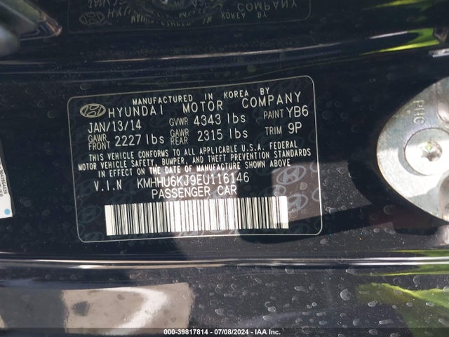 Hyundai Genesis 3.8 Ultimate 2014 KMHHU6KJ9EU116146 Image 9