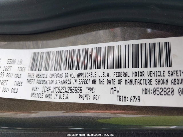 Jeep Cherokee Latitude 2014 1C4PJMCS2EW285658 Image 9