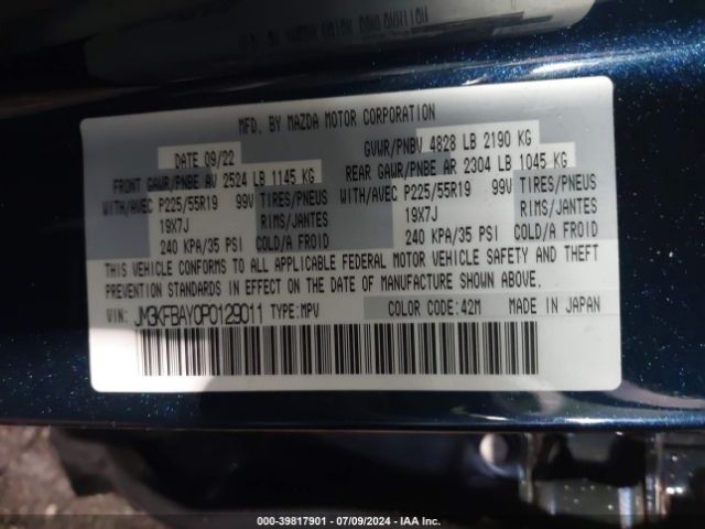 JM3KFBAY0P0129011 Mazda Cx-5 2.5 Turbo