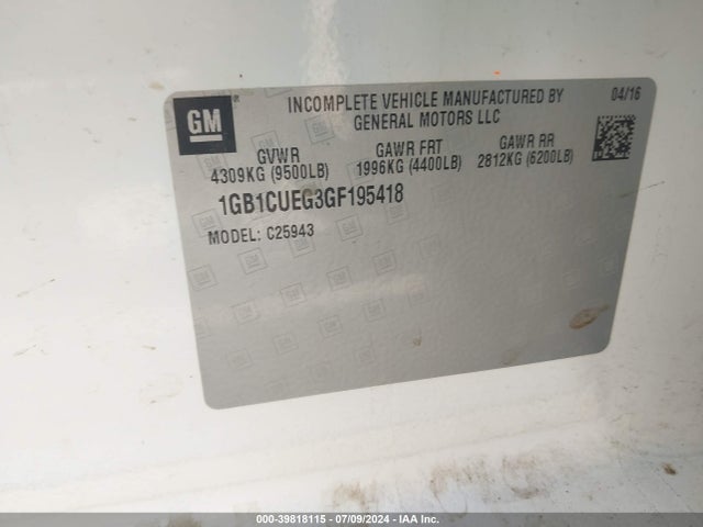 1GB1CUEG3GF195418 Chevrolet Silverado 2500hd Wt
