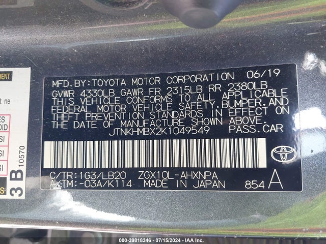 Toyota C-hr Limited 2019 JTNKHMBX2K1049549 Image 9