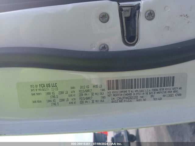 1C4NJPFA4GD621255 Jeep Patriot High Altitude Edition