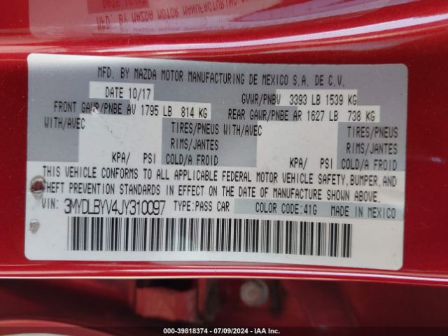 3MYDLBYV4JY310097 Toyota YARIS IA