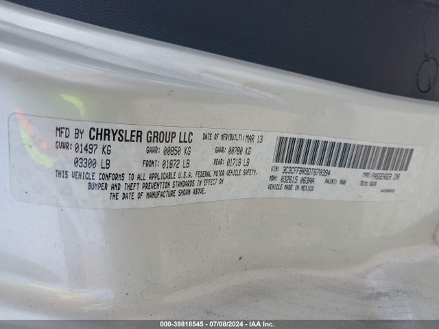 2013 FIAT 500 3C3CFFBR9DT670394 Photo 8