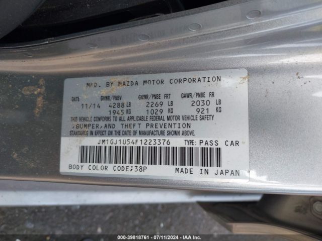 JM1GJ1U54F1223376 Mazda Mazda6 I Sport