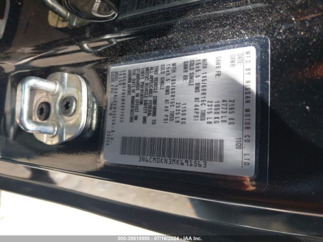 3N6CM0KN3MK691563 Nissan Nv200 Compact Cargo Sv Xtronic Cvt