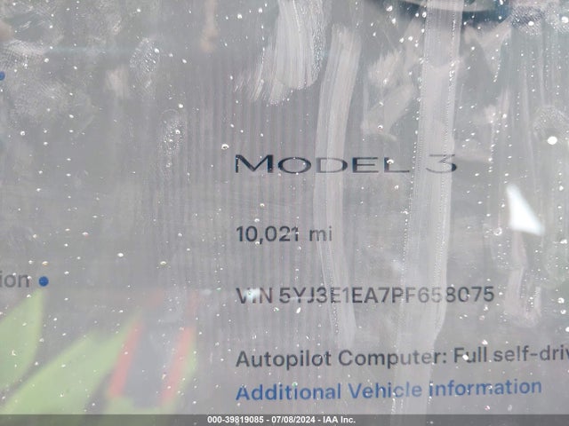 Tesla Model 3 Rear-wheel Drive 2023 5YJ3E1EA7PF658075 Image 7