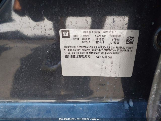 1G11B5SLXEF232377 Chevrolet Malibu 1ls