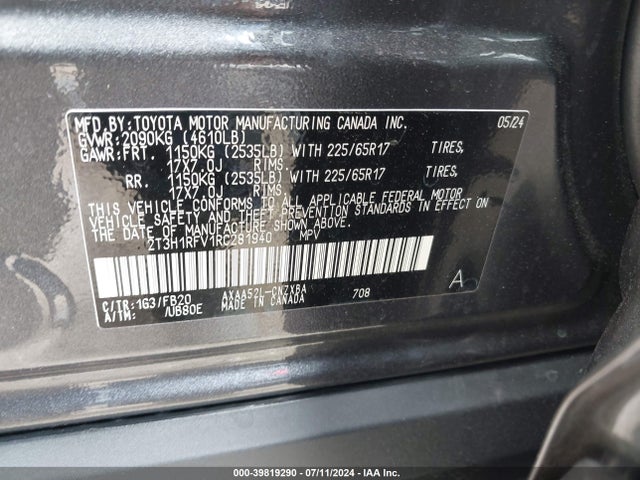Toyota RAV4 LE 2024 2T3H1RFV1RC281940 Image 9
