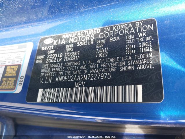 KNDEU2AA2M7227975 KIA SELTOS S